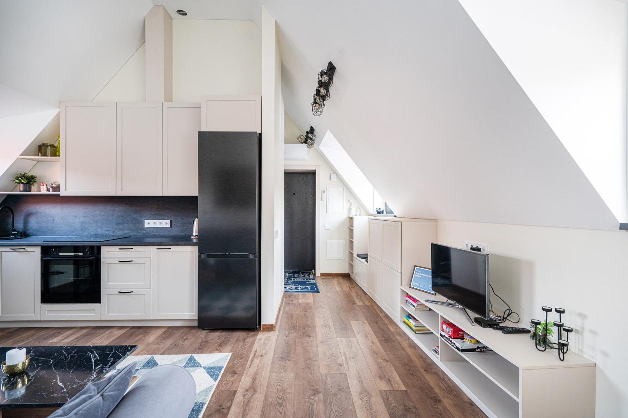 Cozy Attic Self Check In Íbúð Vilnius